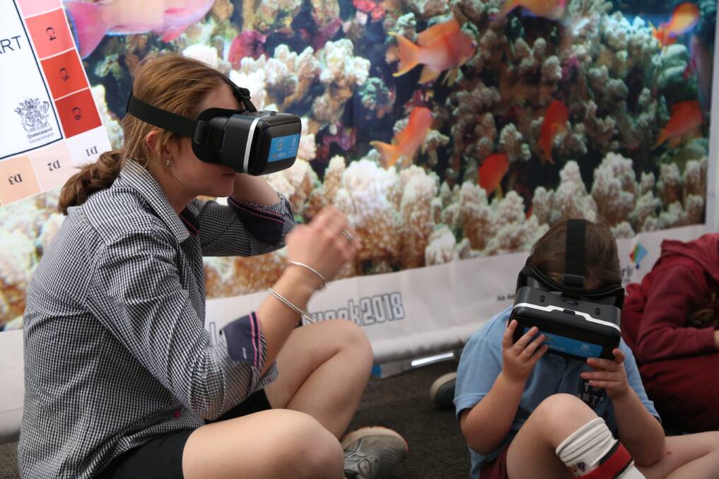 CoralWatch invites visitors to don virtual reality headsets to immerse themselves in a coral reef. 