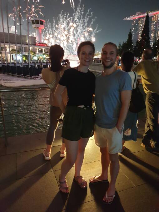 Megan Freckleton and Jeppe Melchjorsen enjoyed exploring Singapore before circuit-breaker measures became necessary in an effort to slow the spread of coronavirus.