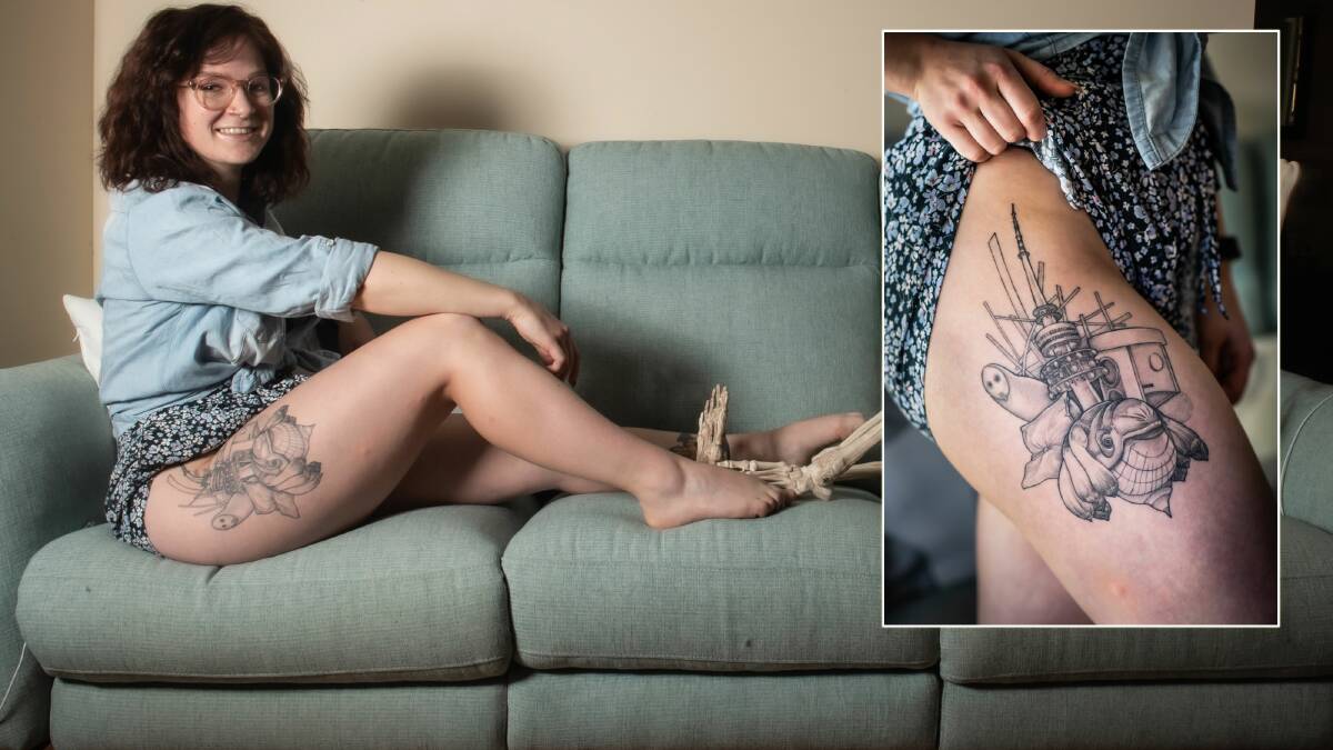 Silvana Moro's Canberra-themed ink went viral online. Pictures: Karleen Minney
