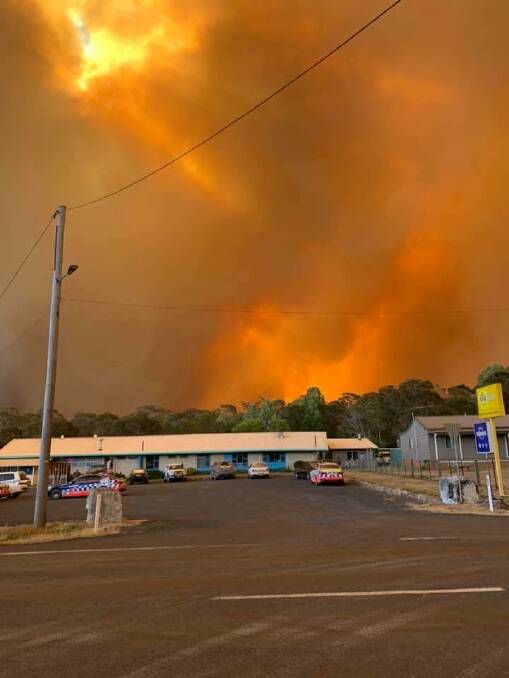 Inferno: Firefighters spent weeks battling the massive Guyra Road fire at Ebor, which was deliberately lit. Photo: Fire and Rescue NSW Armidale