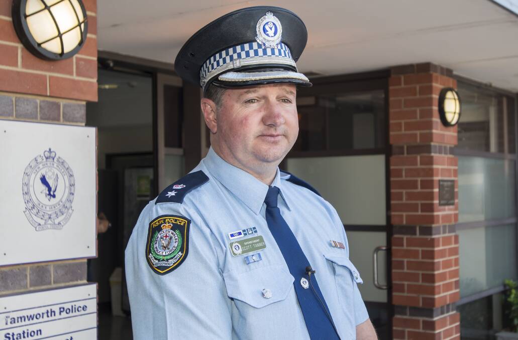 Tackling crime: Superintendent Scott Tanner overseas more than 250 police and 22 stations in the New England Police District. Photo: Peter Hardin