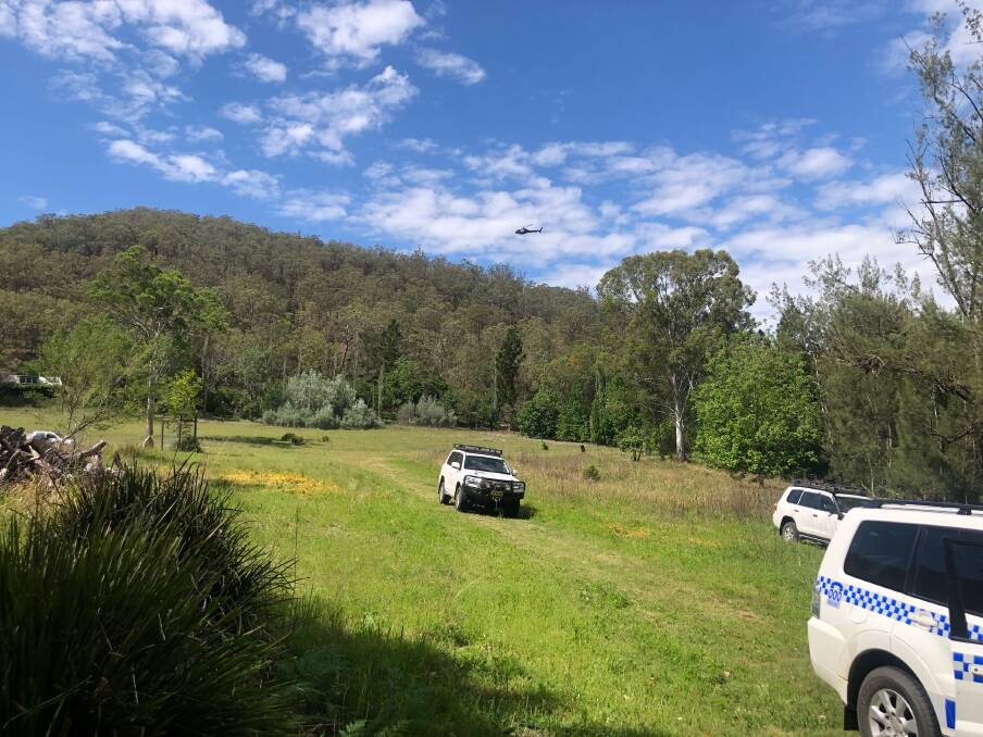New England police and the state's drug squad searched the areas east of Glen Innes and Tenterfield. Photos: NSW Police