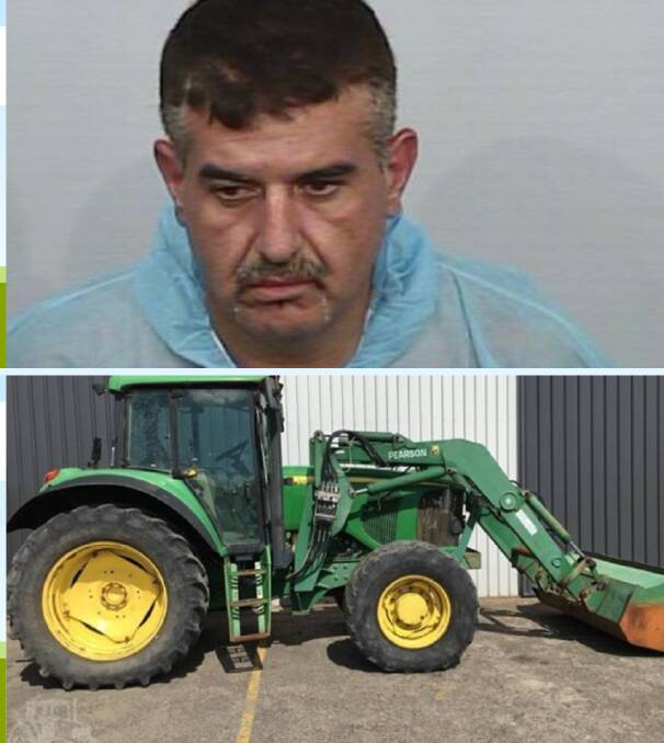 Jail escape: Selim Sensoy, 44, fled the Glen Innes prison on May 23, last year, and stole a tractor nearby. He was arrested on Monday. Photos: NSW Police