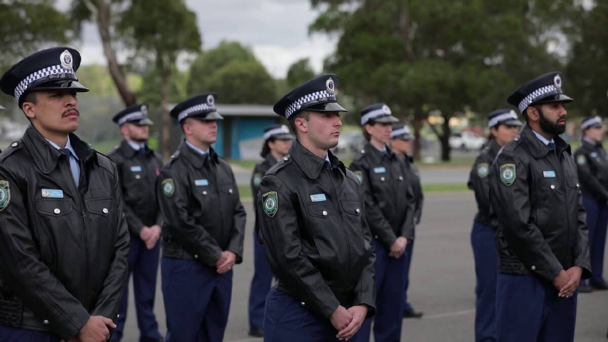 There was little of the usual fanfare during last week's graduation of Class 340 at Goulburn Police Academy. Photo: NSW Police