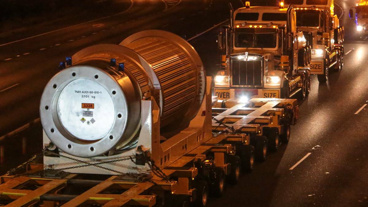 Images from the 2015 transportation of nuclear waste. Pictures: Adam McLean