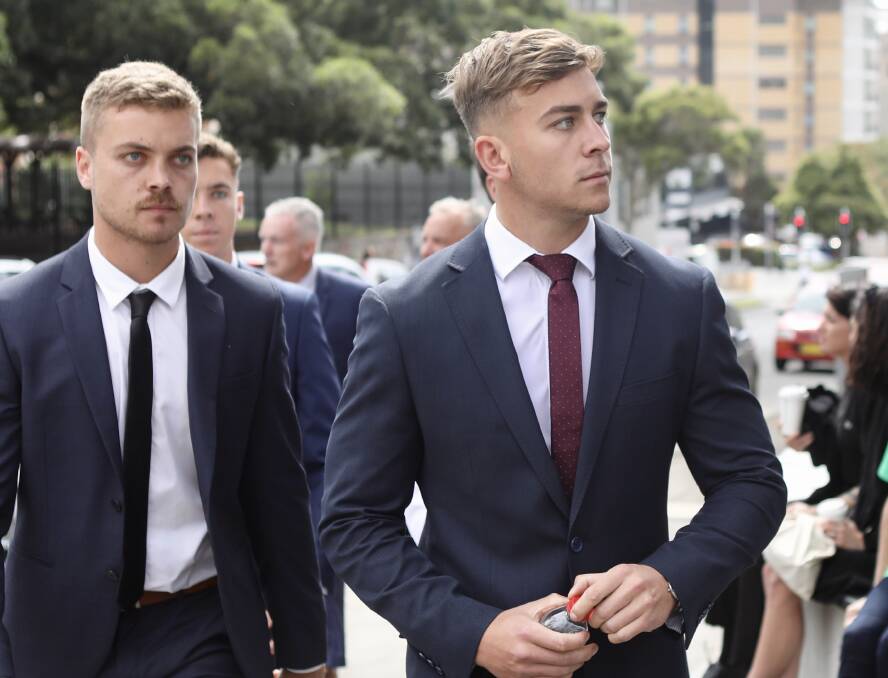 Callan Sinclair (right) at Wollongong courthouse on Tuesday. Picture: Adam McLean