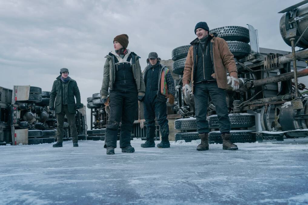 A scene from The Ice Road, starring Liam Neeson. Picture: Supplied