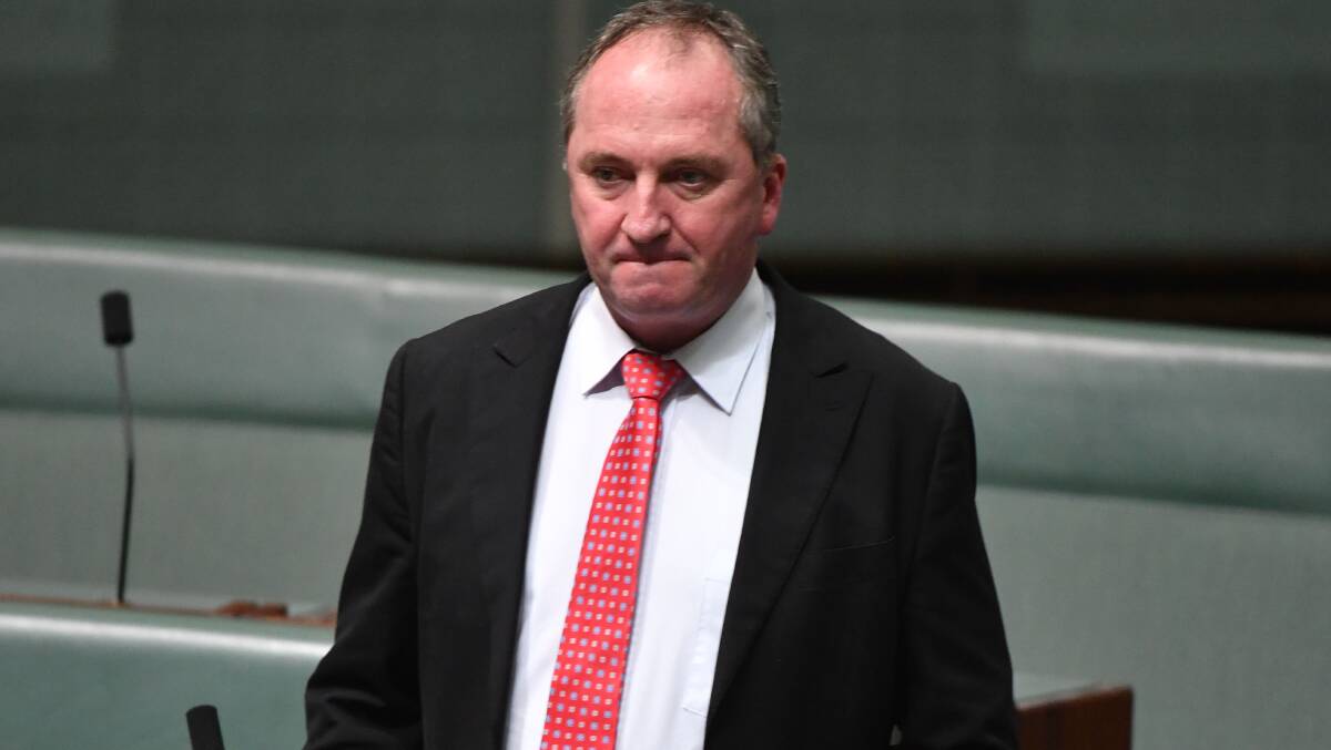 Former deputy prime minister Barnaby Joyce during Question Time in the House of Representatives at Parliament House in Canberra. Photo: AAP Image/Mick Tsikas