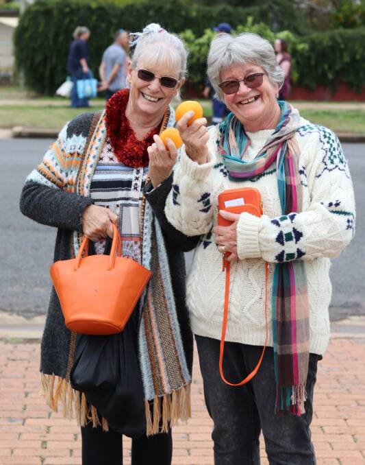 ORANGE NEW BLACK: Jeanie Fevos visited long-time friend and local Helen Cornish and experienced the festival for the first time.