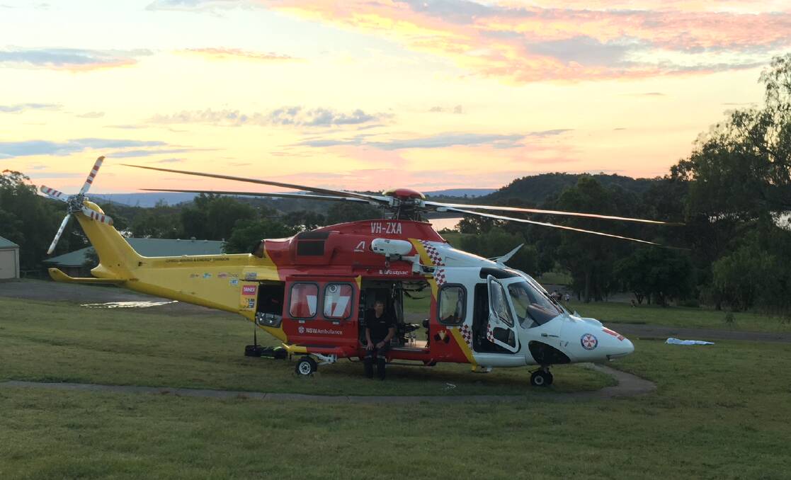 INJURED: The 64-year-old man was airlifted from Glen Innes following a horse riding accident. Photo: Supplied