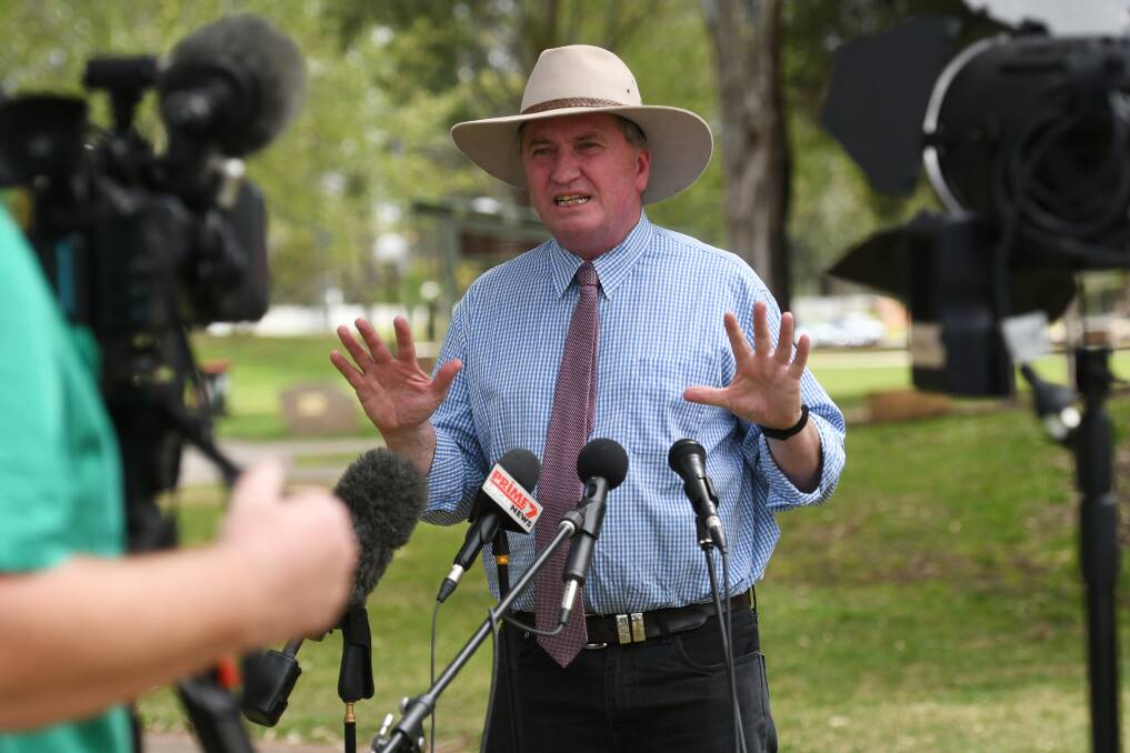 CALLS FOR CALM: New England MP Barnaby Joyce is calling for the Premier to unite the NSW Coalition. Photo: Gareth Gardner 