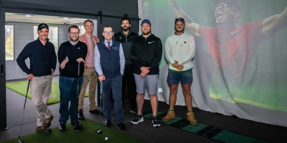 OUT OF THE ROUGH: Armidale Golf Club member Andrew Williams, President Phil Williams, Treasurer Hugh Fraser, Northern Tablelands MP Adam Marshall, General Manager Rhyce Porter and members Ryan Kelso and Dylan Perryman.Photo supplied.