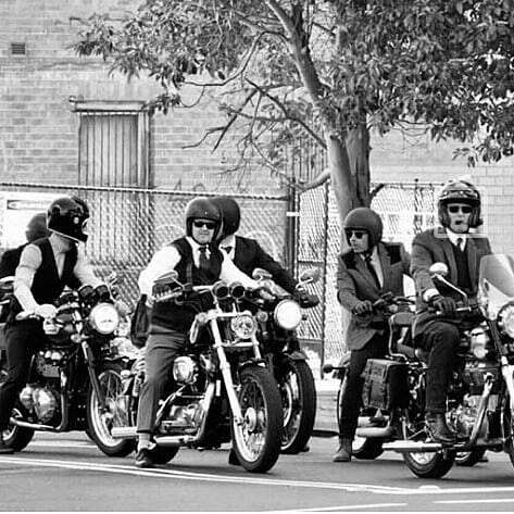 The Squealing Piglets take part in a 'Distinguished Gentleman's' ride last year