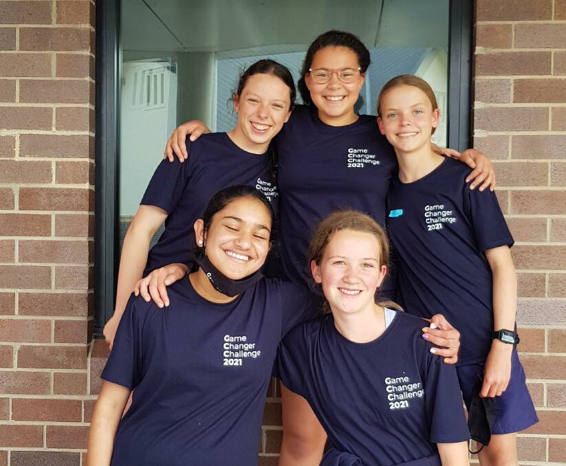 GAME CHANGERS: Armidale Secondary College Game Changer Team 'E.A.T.' Adrika Bagchi, Alma Kanety, Nyla Chemane, Amelia Kelly & Rachel Gooley. Pictured: supplied.