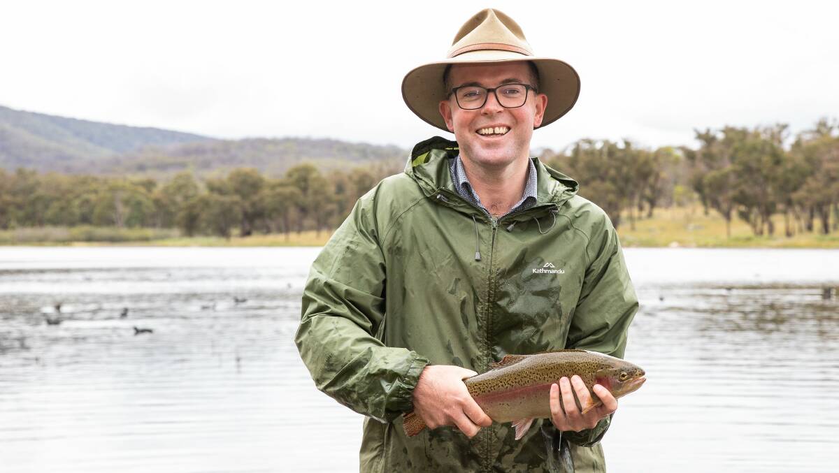 Minister for Agriculture and Member for Northern Tablelands Adam Marshall helped release more than 1,000 Rainbow Trout into Dumaresq Dam, as part of the NSW Governments state-wide fish-restocking program.