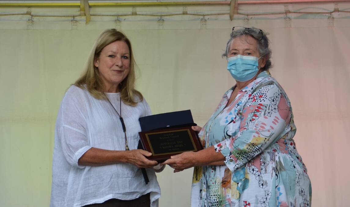 Armidale Australia Day Ambassador Narelle Campbell with Mayor's Award recipient Joy Harrison
