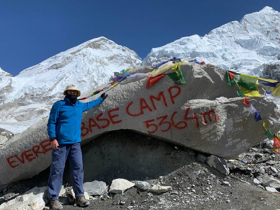 ALTITUDE ADDICT: New ARC general manager James Roncon at Mount Everest base camp in October 2019. He says the natural wonders of the Armidale region are one of the reasons he took on the job in Australia's highest city.