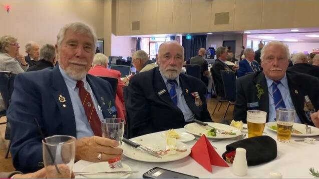 A DAY OF MATESHIP: Veterans Des Bowlay, Bob Tonnet and Harold Heffernan say Anzac Day is a time to get together with mates - many of whom they haven't seen since the year before. Photo Vanessa Arundale.