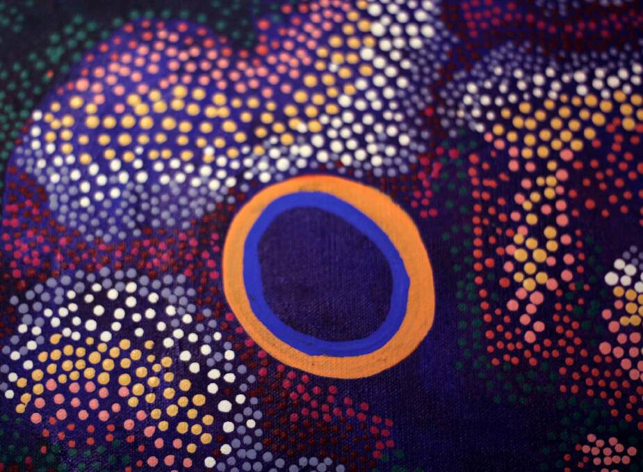  Three Rivers, Yorta Yorta Country (detail) by Susan Chambers is part of the Current Oorala Exhibition.