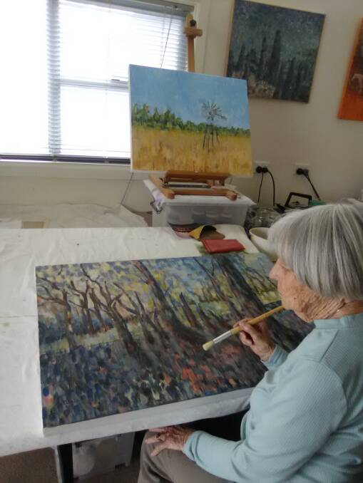 Mrs Elkin still paints - but not every day as she used to.