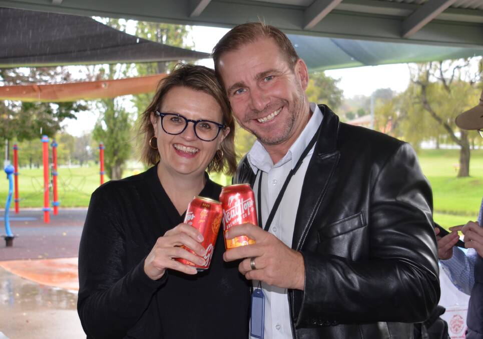 CHEERS!: Armidale Regional Council tourism manager Katrina George and marketing manager Darren Schaefer at The Big Chill launch. Photo: Vanessa Arundale.