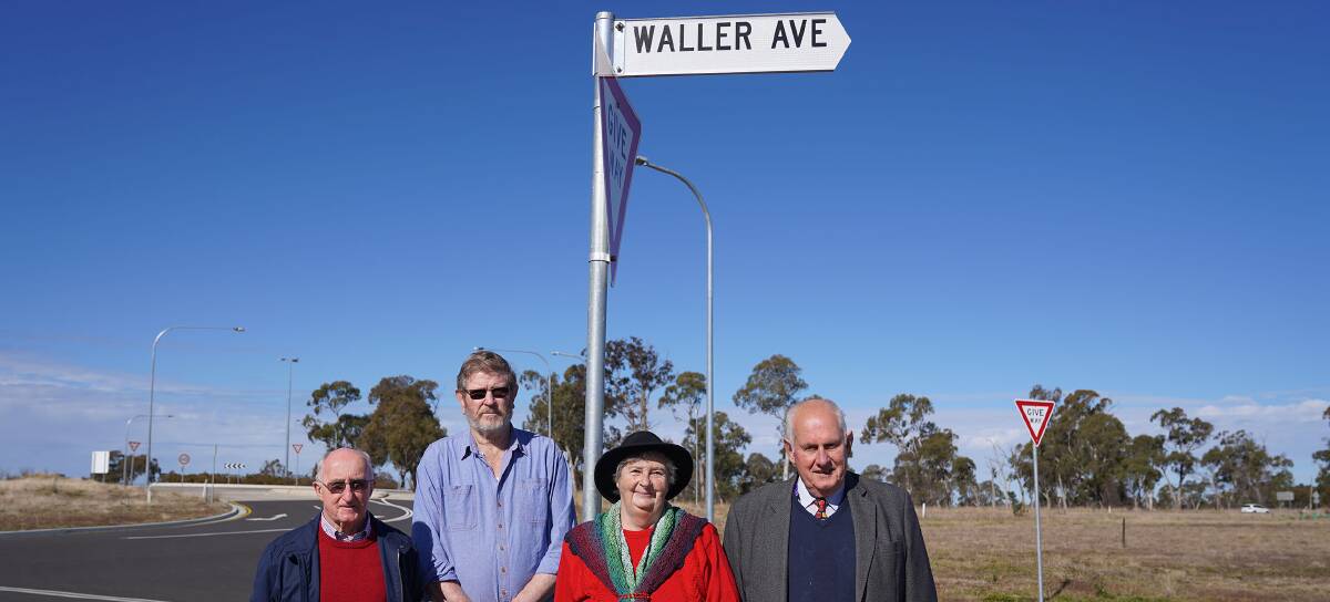 Donald Cameron's son Angus , Councillor Andrew Murat, Clive Waller's daughter Dianna Bibb and Mayor Ian Tiley at Armidale Airside Park last week