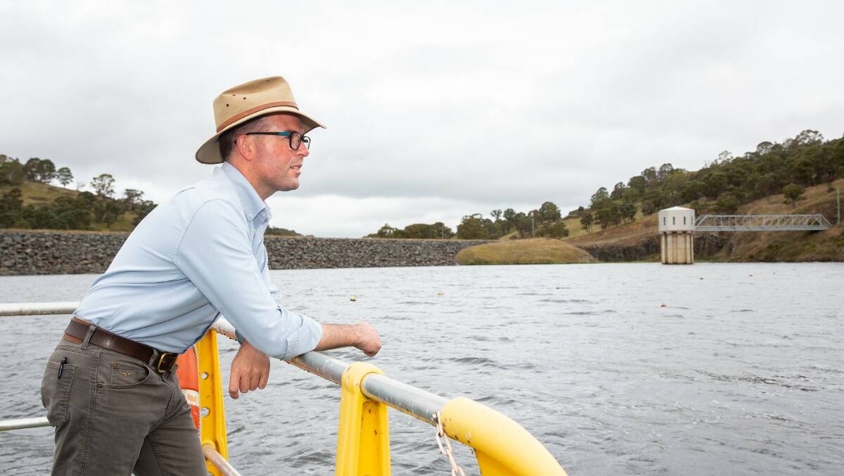Member for Northern Tablelands Adam Marshall at Malpas Dam. Picture: supplied.