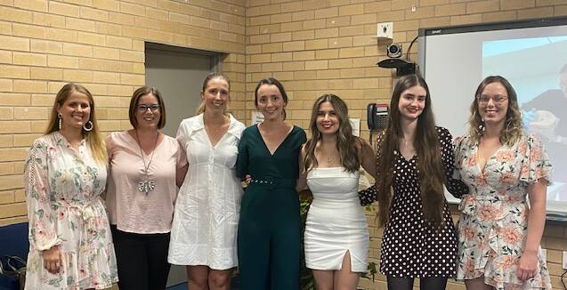 CLASS OF 2020: Lizzie Mudford, Erin Quinn, Teegan Scott, Phoebe Ward, Chantelle Ragg, Kate Flower- Emblen and India Smith - absent Rani Emmins, Rachel Young and Simone Hesford.