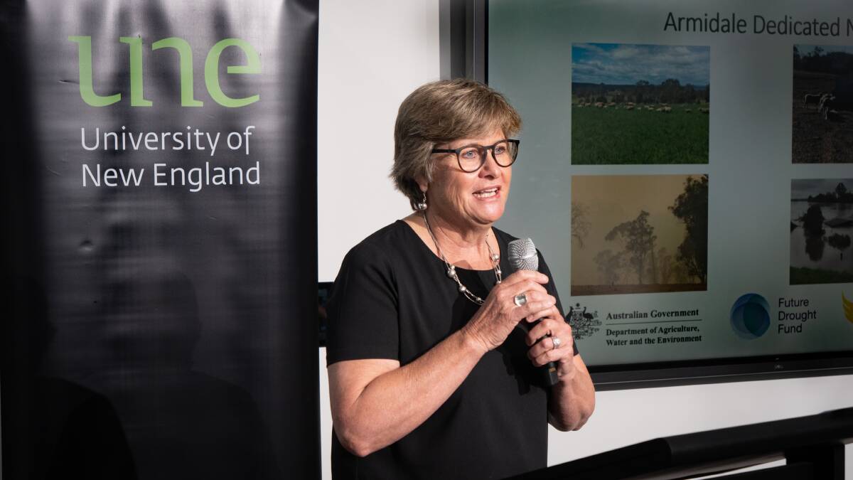 "THE SCARS OF DROUGHT REMAIN": Lu Hogan, Manager of the Armidale Node of the Southern Queensland and Northern NSW Drought Hub, at the Armidale launch. Picture: supplied.