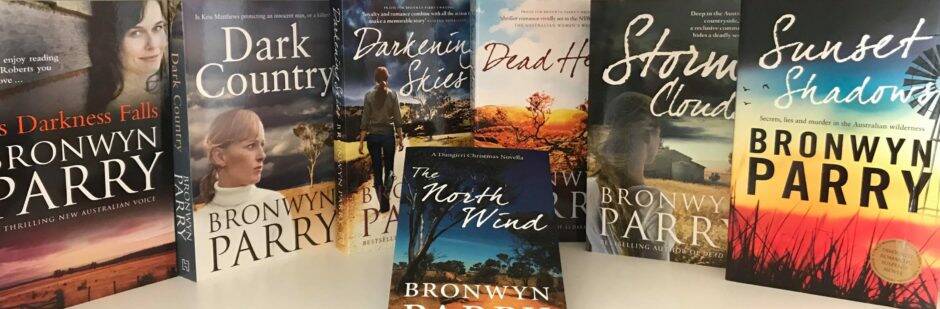 A selection of works by the Armidale based author Bronwyn Parry who says COVID-19 has impacted the way she can interact with both her peers and readers.