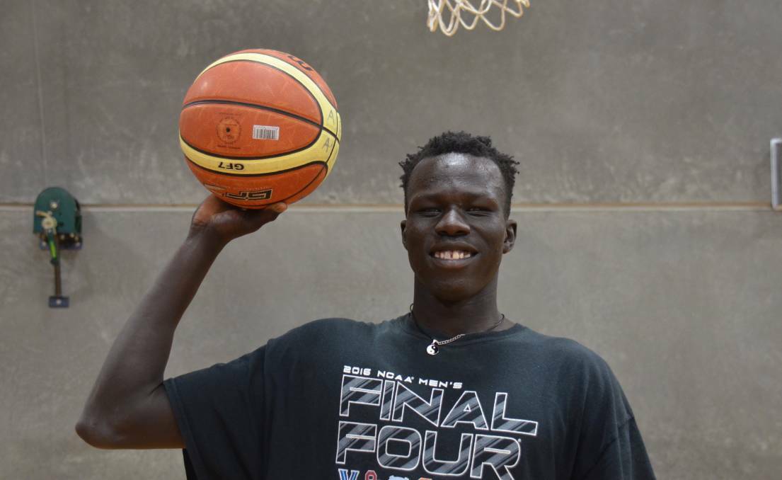 Dream come true: Armidale expat Makuach Maluach, pictured here in 2017, is set to make his Boomers debut in Japan later this month. Picture: Ellen Dunger