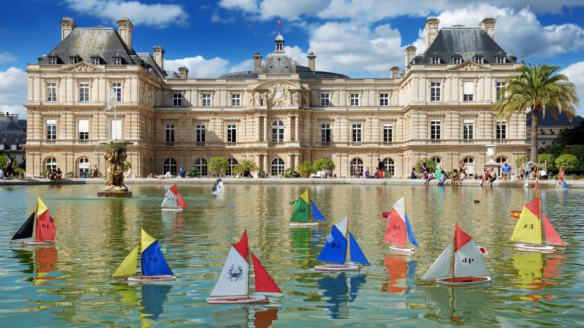 Tiny sailing boats float in the fountain outside Luxembourg Palace, in the Luxembourg Garden in Paris. Picture: Shutterstock