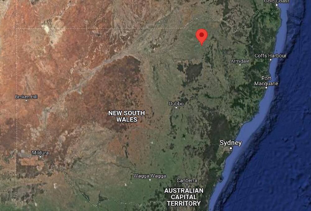 From Gurley to the world. Gurley, in northern NSW is highlighted.