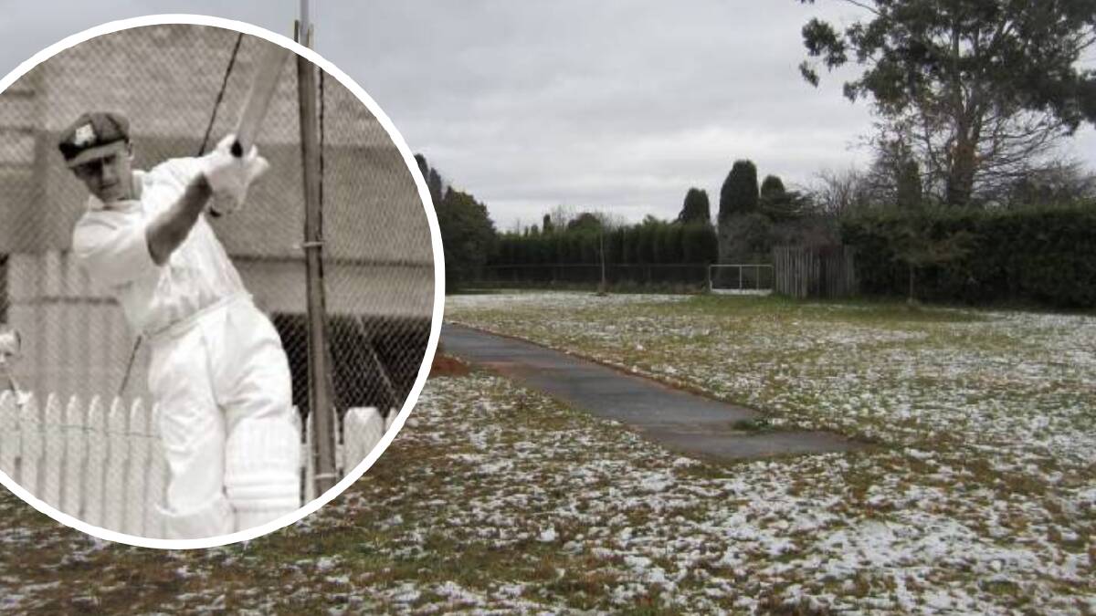 The pitch which Sir Donald Bradman played on in his school days is under threat of development. Picture: Nick Corbett