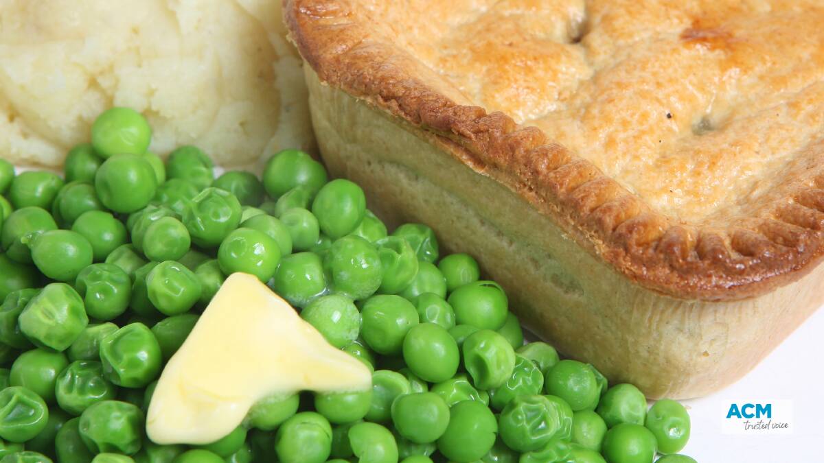Romance is a meat pie, peas and mashed potato