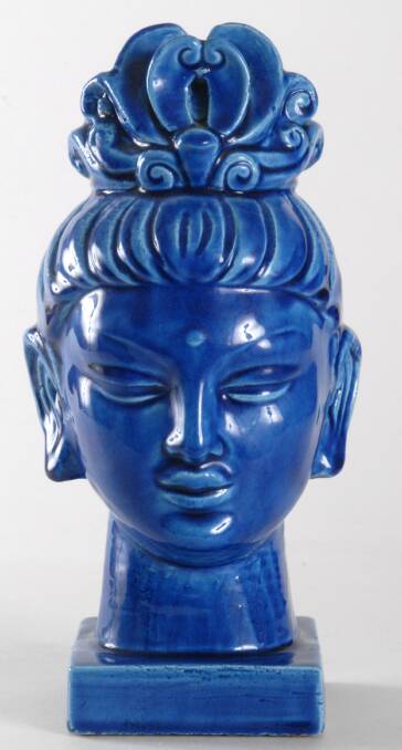 EXOTIC: Valuable objets d'art, such as this blue china bust, will be for sale at the fair. Moving the annual event to the jockey club allows for extra space and parking.