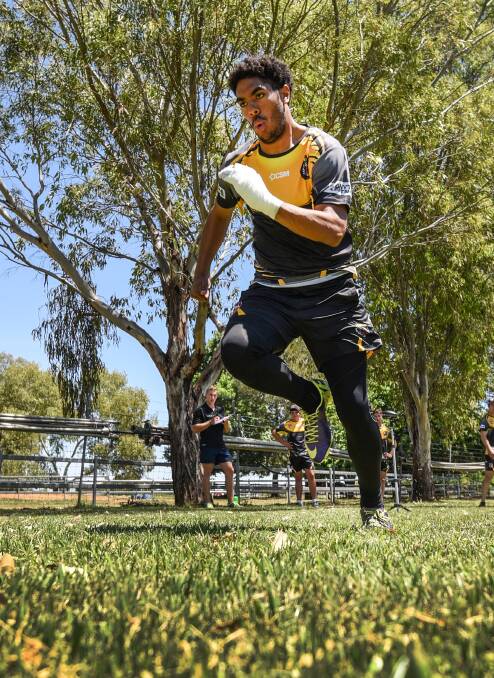 Ready to charge: Elijah Rasiga is raring to go in the Tigers U18s squad.