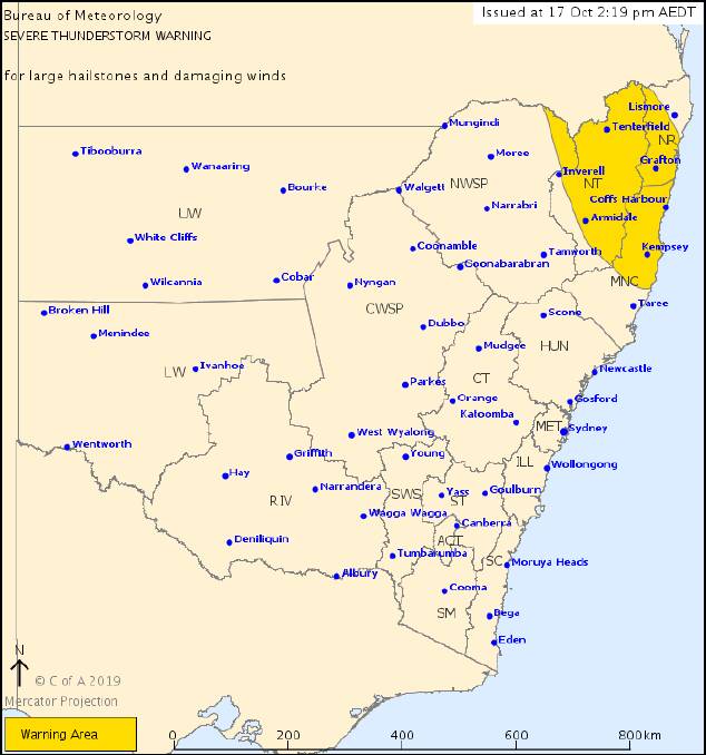 Severe thunderstorm warning issued for parts of the North West