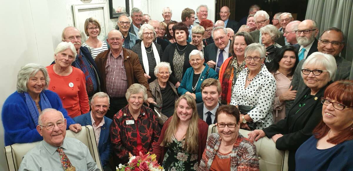 Local Rotarians at a farewell function for Harry and Joyce Durey.