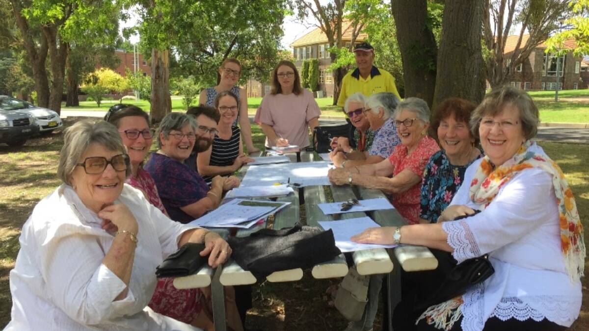 PLANNING: The organising committee for the CWA state conference meet with staff at New England Girls School to discuss arrangements for the annual event, which is being held at the Armidale school.