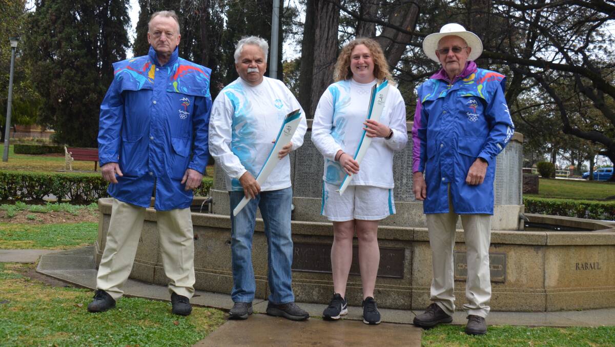 Henry Potts, Steve Widders, Gemma Rapley and Pat Curry were involved with the Sydney Olympics 20 years ago as torch runners and volunteers at the Games. Picture: Laurie Bullock