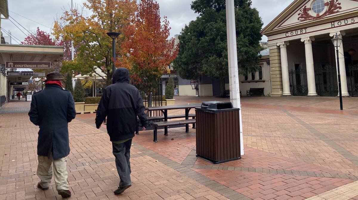 RUGGED UP: The temperature was in single figures in Armidale.