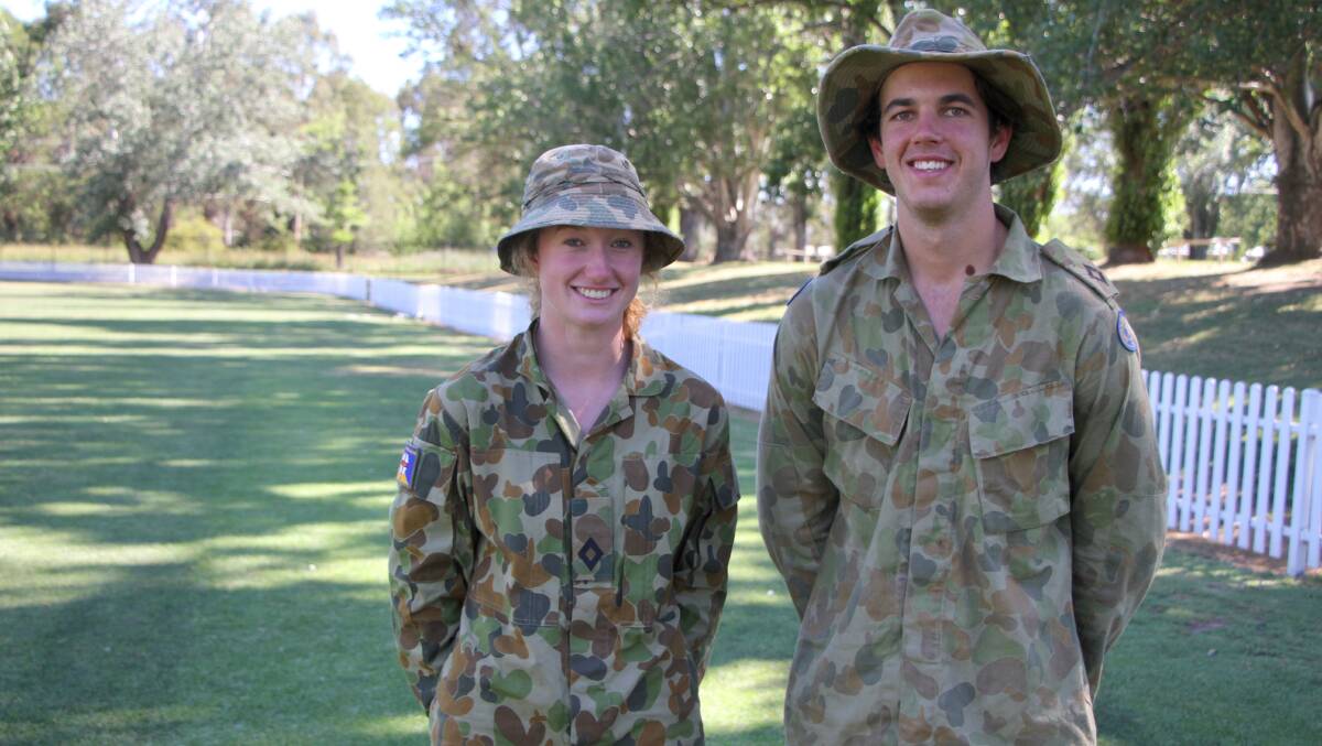 Student leaders of the TAS Cadet Unit Lily Etheridge and Rohan Lawrence.