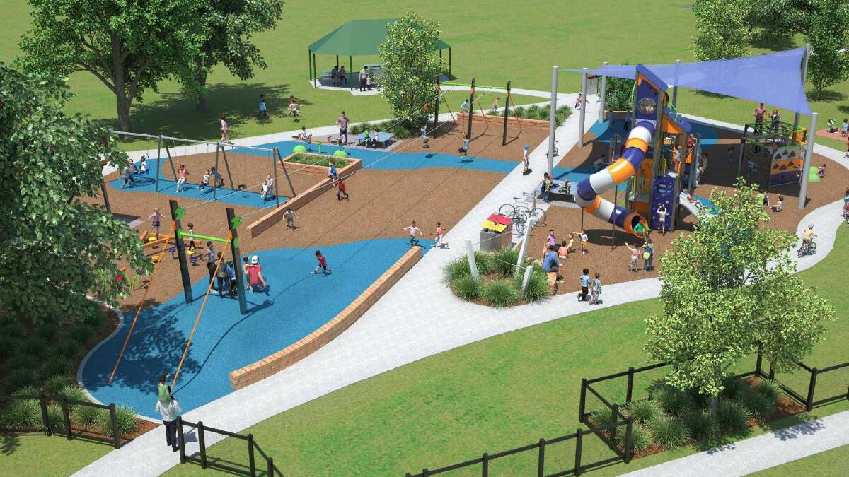The design the council has for Curtis Park. The council stressed it is only a concept design and the final layout could change.