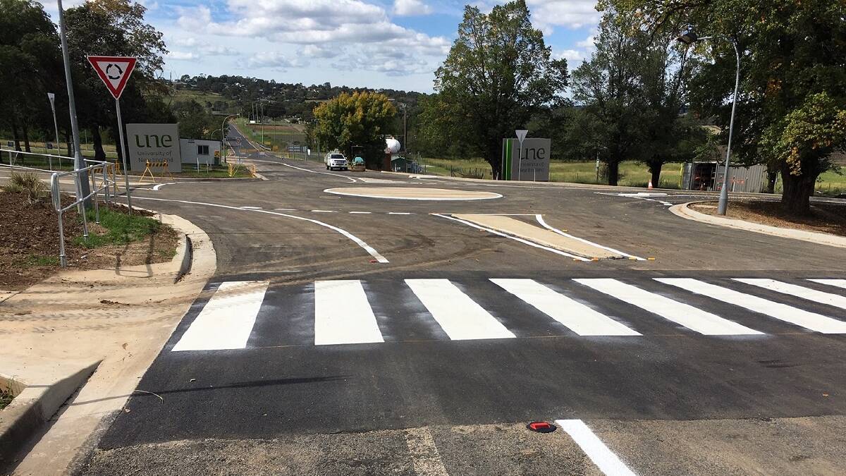 New roundabout is reducing near misses at UNE intersection