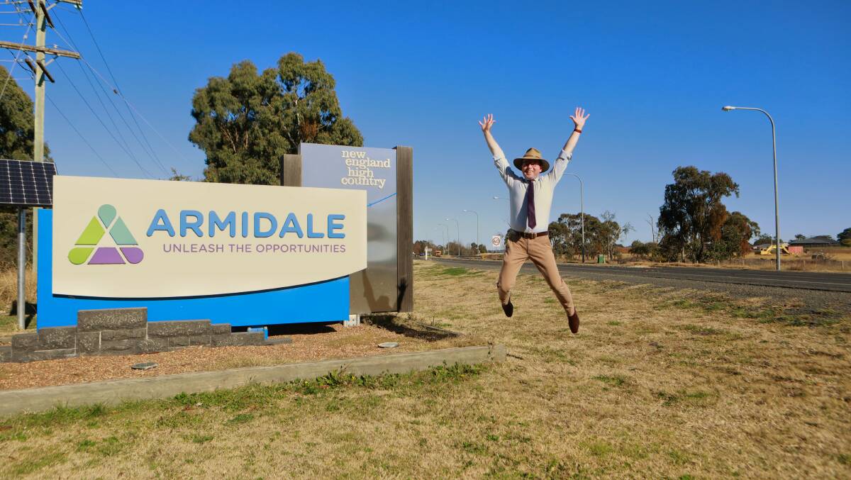 Northern Tablelands MP Adam Marshall is jumping for joy with the news today that 100 new jobs are coming to Armidale as part of the relocation of the Department of Regional NSW.