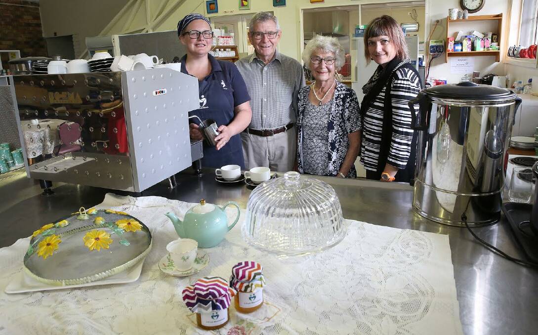 HELPING HAND: Ruth Blanch (second from right) with fellow Meals on Wheels staff Kellie Madden, Rick Mills and Jo Heslin.
