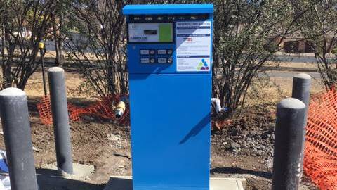 The water dispensing station at the Arboretum. Photo supplied by Armidale Regional Council.