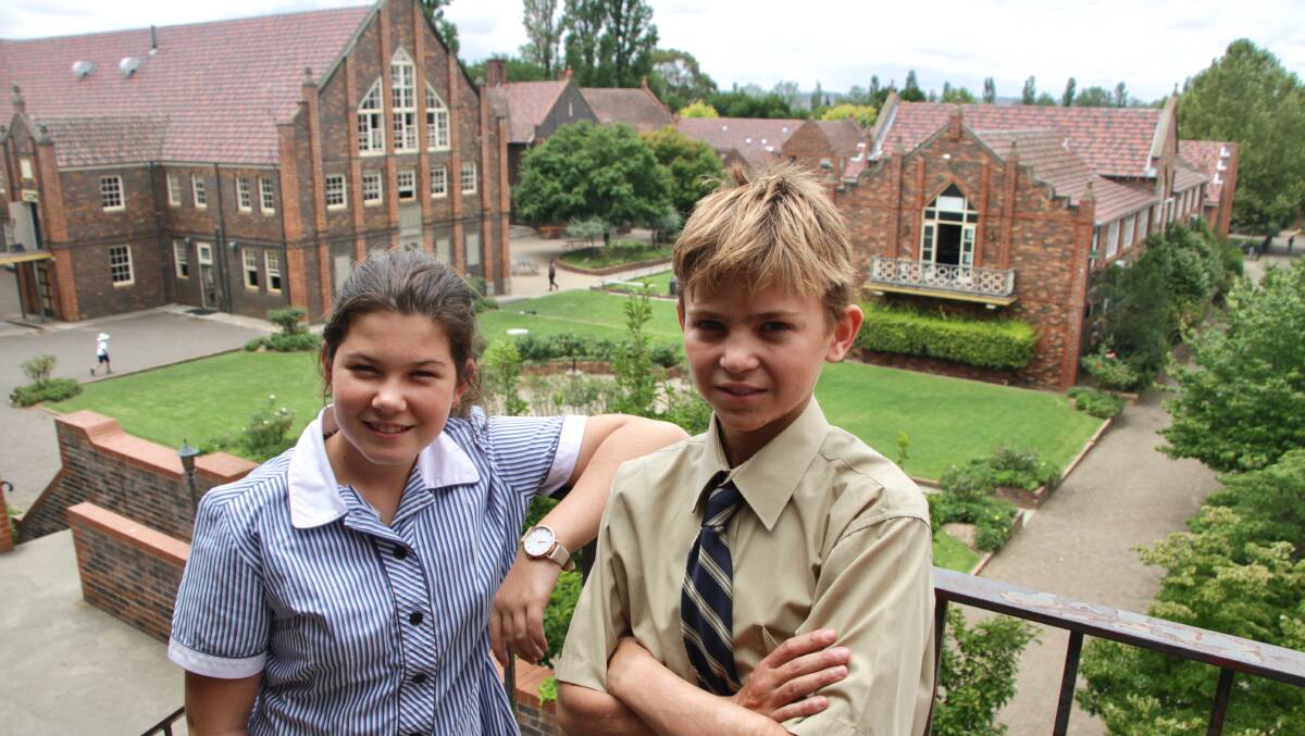 New boarders Bella Fernance and Charlie McGrath and are among the new students at The Armidale School