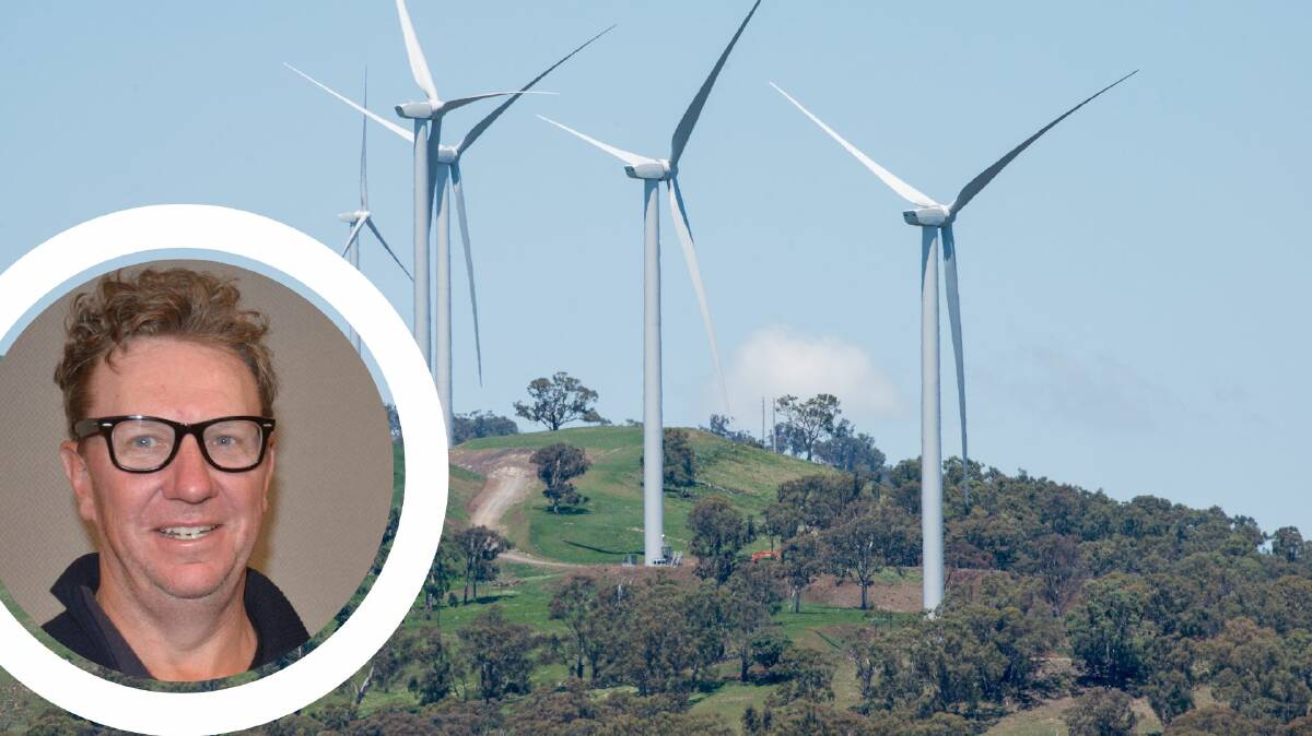 Damien Timms says the community is still waiting on Winterbourne Windfarm executives to release their Environmental Impact Statement EIS for the proposed renewable energy project slated for development near Walcha. Inset picture by Rachel Gray